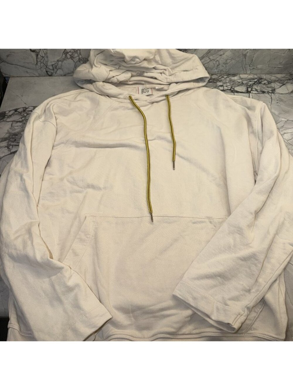 Urban Outfitters BDG Frankie Hoodie Oversized Ivory Beige Sweatshirt Size Small